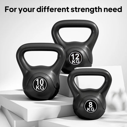 22lb Fitness Kettlebell, Plastic Exercise Weight, Sand Filled, Noise Reduction Strength Training Equipment at Gallery Canada