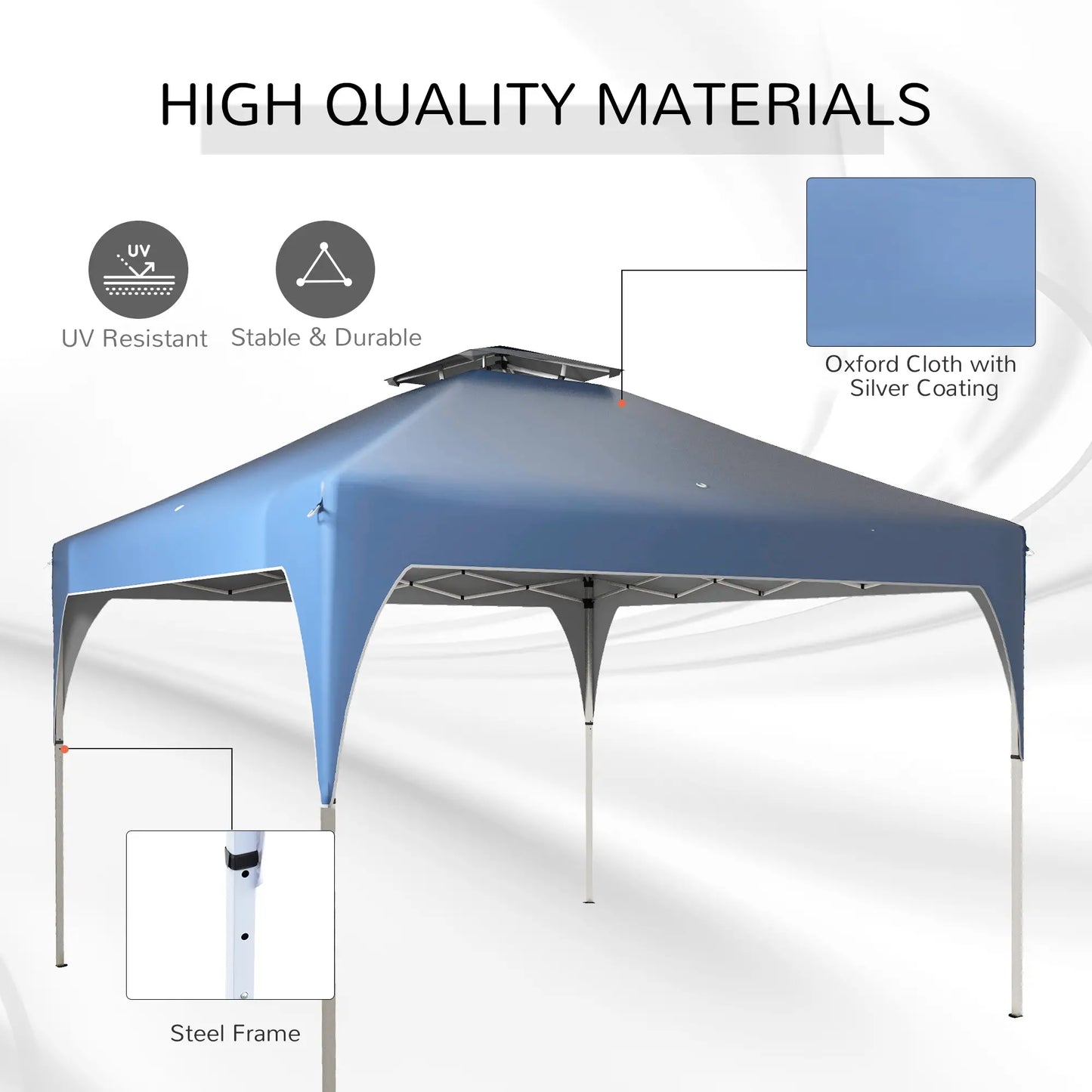 10'x10' Pop Up Canopy, Easy Set Up, 2 Tier Vented Roof, Carrying Bag, Blue Pop Up Canopies at Gallery Canada