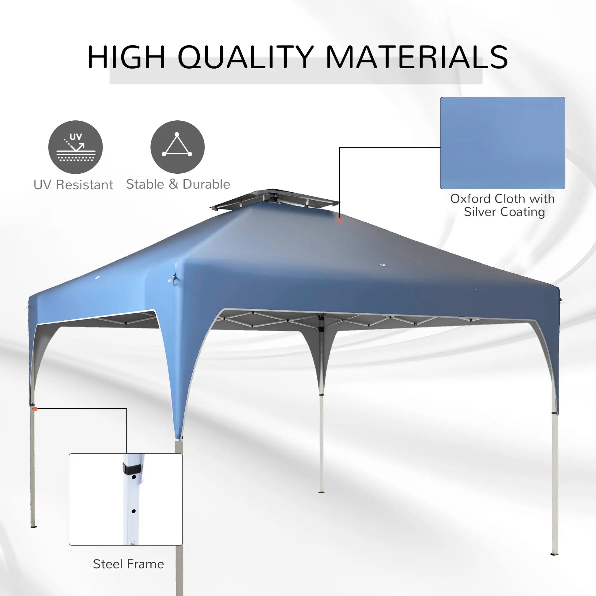 10'x10' Pop Up Canopy, Easy Set Up, 2 Tier Vented Roof, Carrying Bag, Blue Pop Up Canopies at Gallery Canada