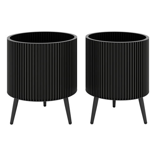 Decorative Flower Pots With Stand, Set Of 2