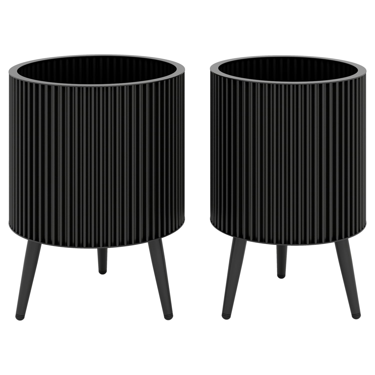 Decorative Flower Pots with Stand, Drainage Holes, Set of 2-M Decorative Accessories at Gallery Canada