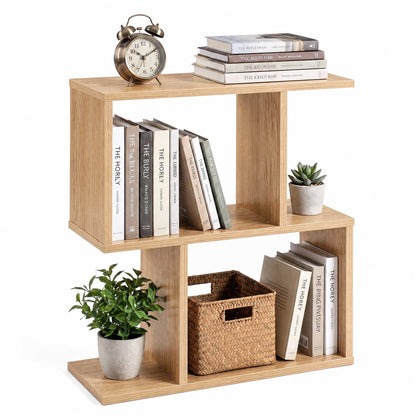 Decorative Storage Shelf, Open Layout, Non-Slip Foot Pads, Natural