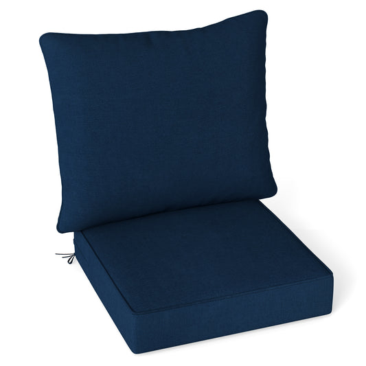 Deep Seat Chair Cushion Pads Set, With Rope Belts, Blue