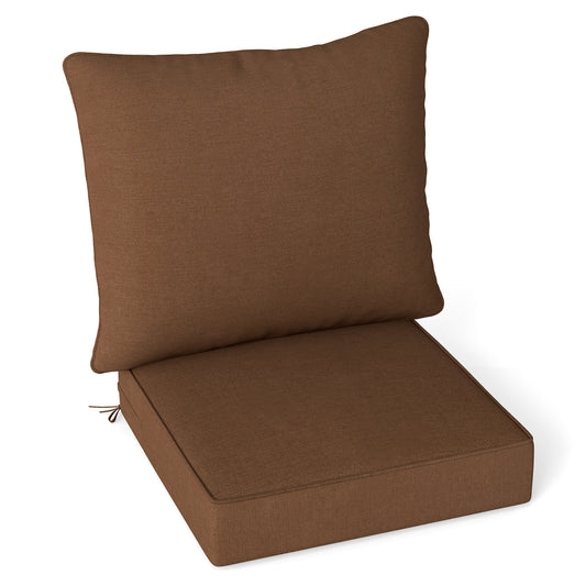 Deep Seat Chair Cushion Pads Set With Rope Belts, Brown Outdoor Furniture Accessories Brown at Gallery Canada