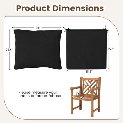 Deep Seat Chair Cushion Pads Set, Indoor Outdoor, Black Outdoor Furniture Accessories at Gallery Canada