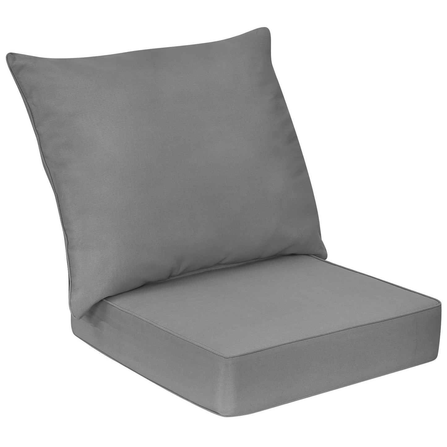 Deep Seat Chair Cushion Pads Set with Rope Belts for Indoor and Outdoor, Gray Outdoor Furniture Accessories Gray at Gallery Canada