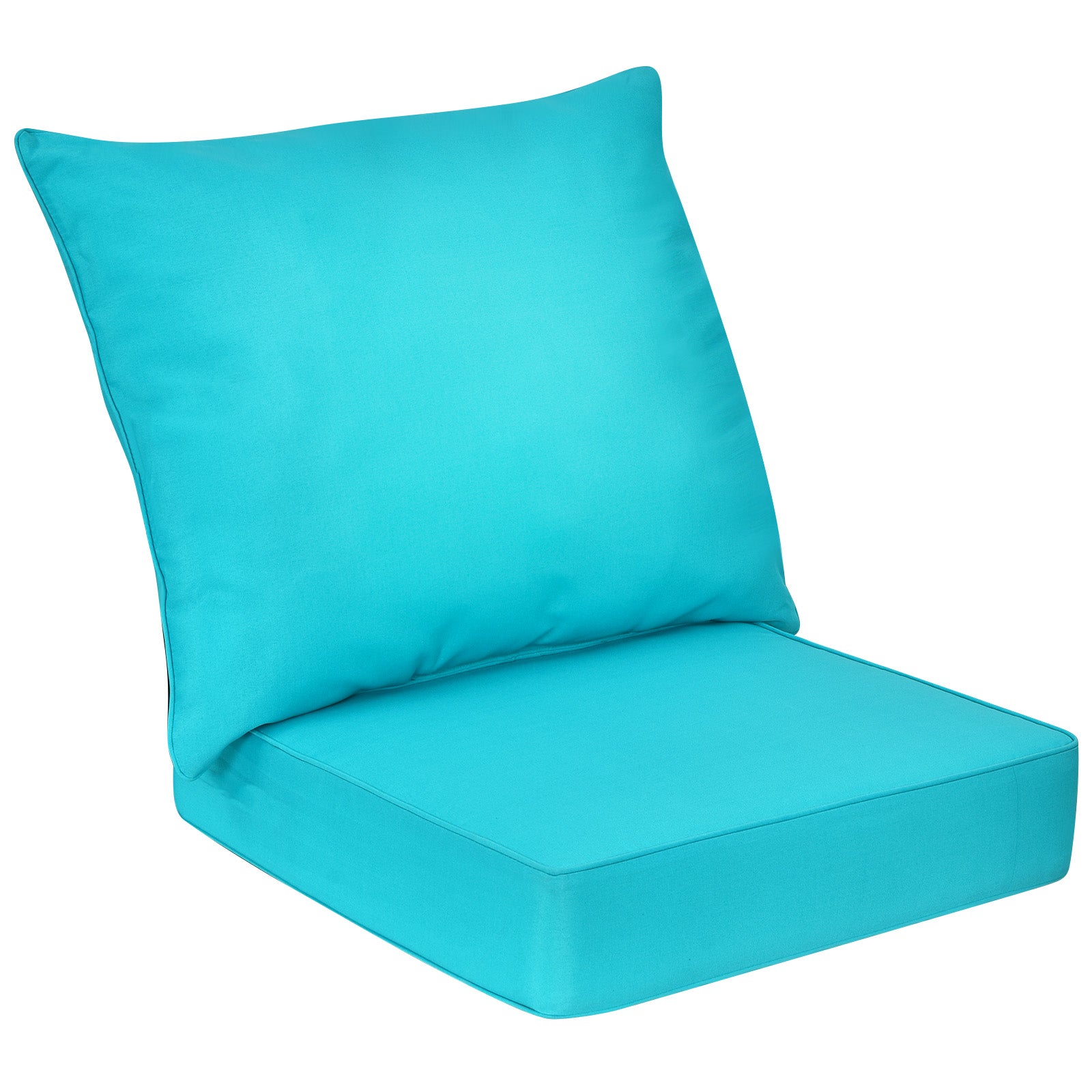 Deep Seat Chair Cushion Pads Set with Rope Belts for Indoor and Outdoor, Turquoise Outdoor Furniture Accessories Turquoise at Gallery Canada