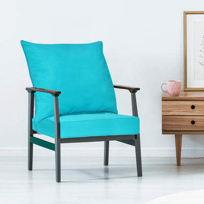 Deep Seat Chair Cushion Pads Set with Rope Belts for Indoor and Outdoor, Turquoise Outdoor Furniture Accessories at Gallery Canada