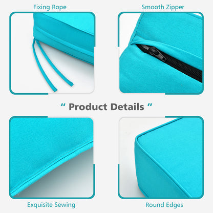 Deep Seat Chair Cushion Pads Set with Rope Belts for Indoor and Outdoor, Turquoise Outdoor Furniture Accessories at Gallery Canada