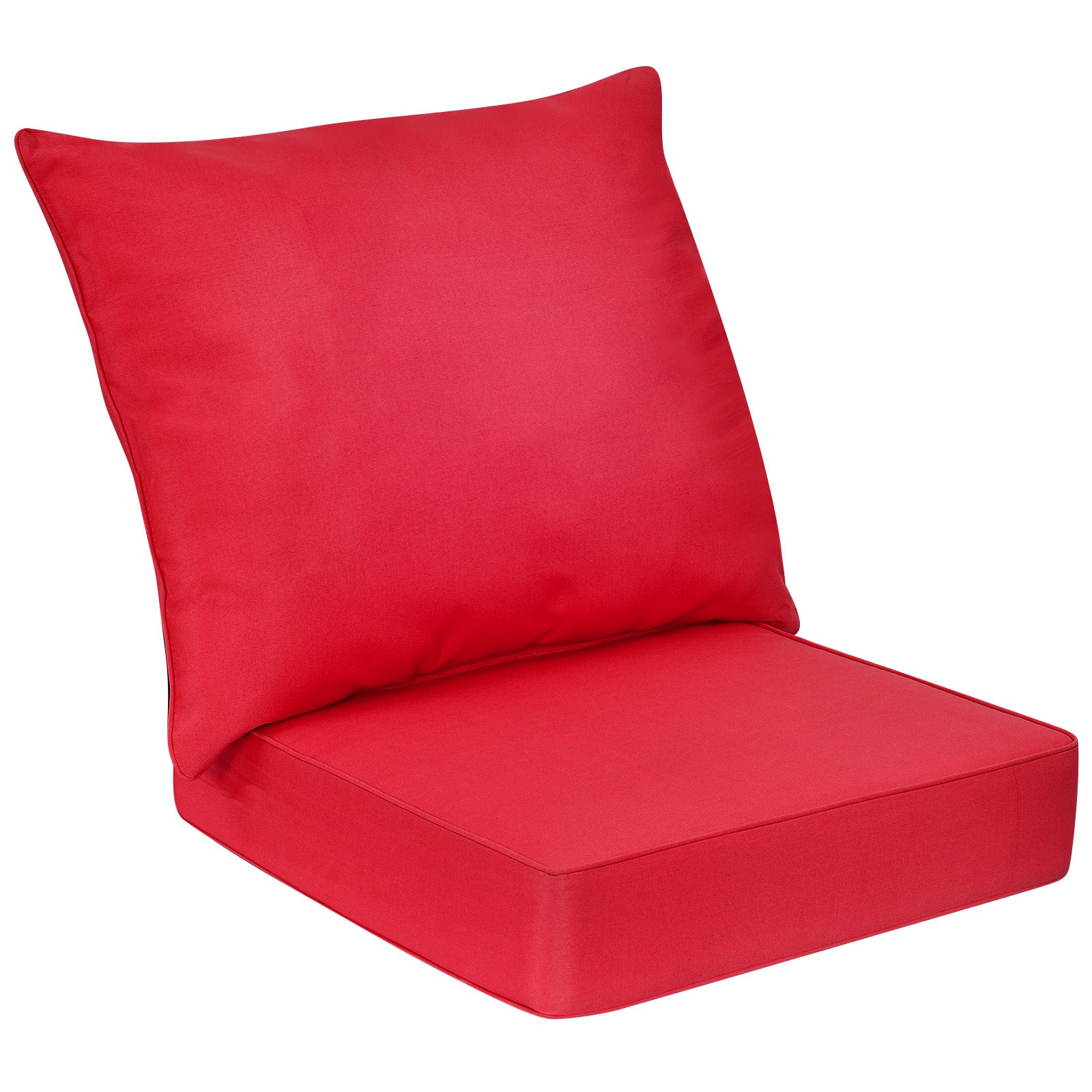 Deep Seat Chair Cushion Pads Set with Rope Belts for Indoor and Outdoor, Red Outdoor Furniture Accessories Red at Gallery Canada