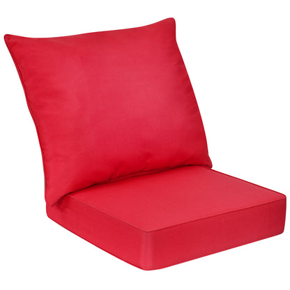 Deep Seat Chair Cushion Pads Set with Rope Belts for Indoor and Outdoor, Red Outdoor Furniture Accessories at Gallery Canada