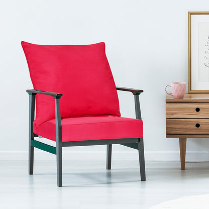 Deep Seat Chair Cushion Pads Set with Rope Belts for Indoor and Outdoor, Red Outdoor Furniture Accessories at Gallery Canada