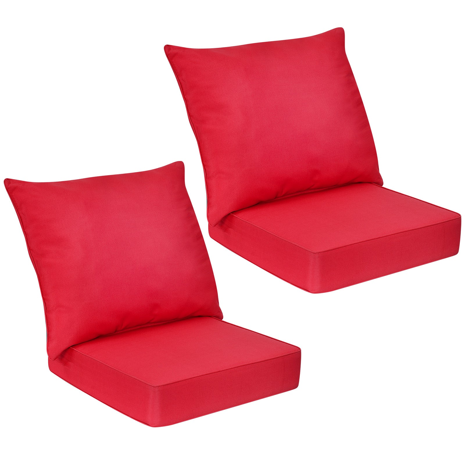 Deep Seat Chair Cushion Pads Set with Rope Belts for Indoor and Outdoor, Red Outdoor Furniture Accessories at Gallery Canada