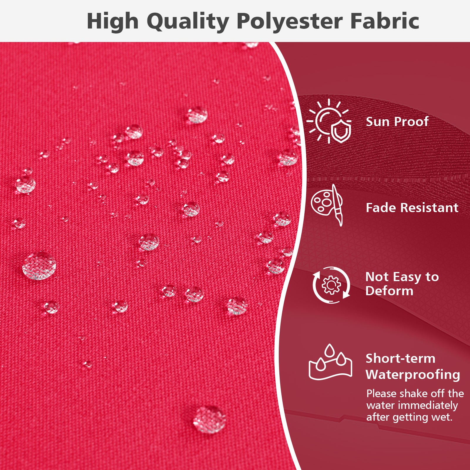 Deep Seat Chair Cushion Pads Set with Rope Belts for Indoor and Outdoor, Red Outdoor Furniture Accessories at Gallery Canada