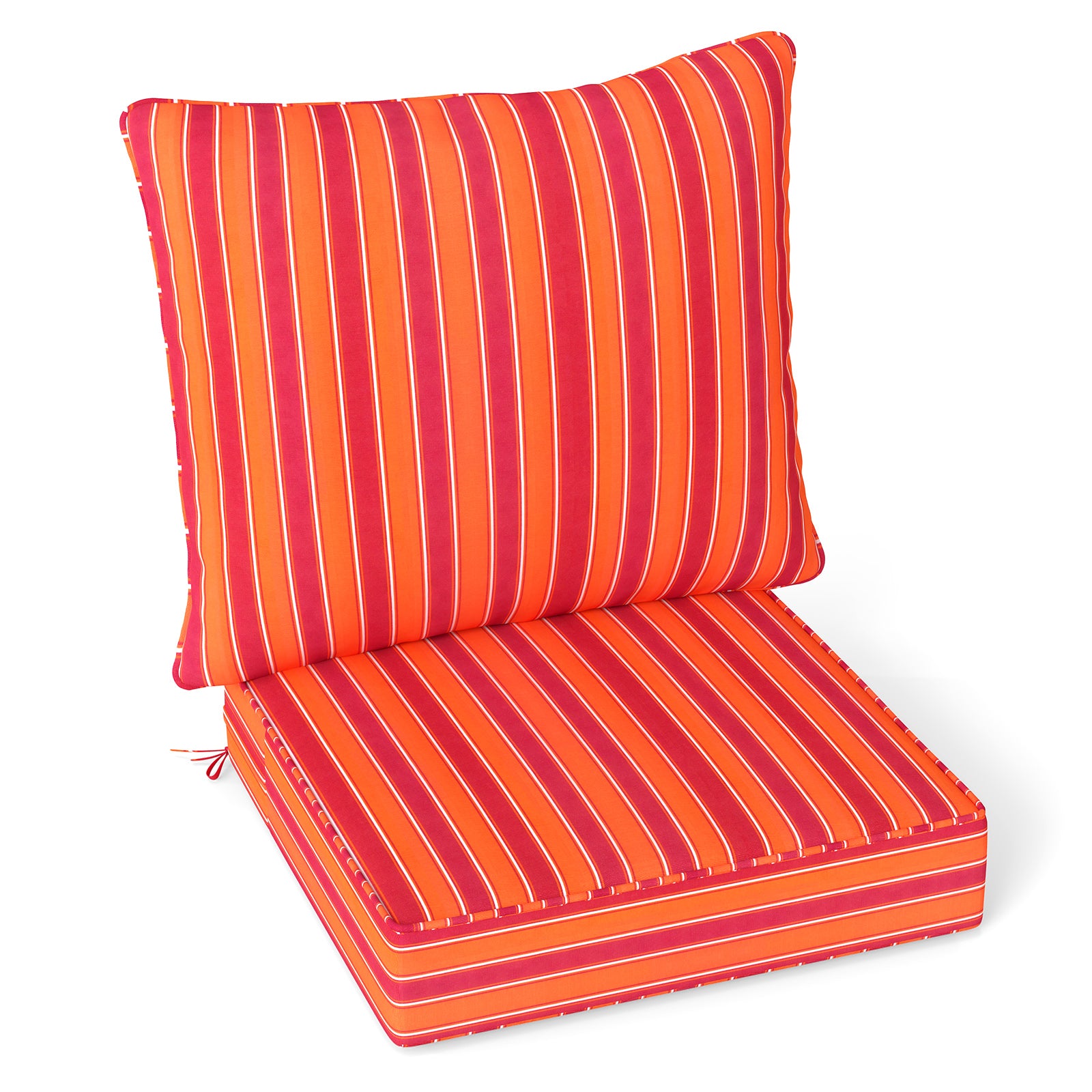Deep Seat Chair Cushion Pads Set, With Rope Belts, Orange Outdoor Furniture Accessories Orange at Gallery Canada