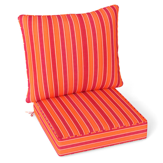 Deep Seat Chair Cushion Pads Set, With Rope Belts, Orange Outdoor Furniture Accessories Orange at Gallery Canada