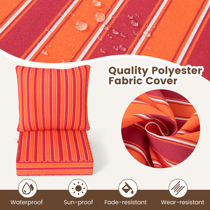 Deep Seat Chair Cushion Pads Set, With Rope Belts, Orange Outdoor Furniture Accessories at Gallery Canada