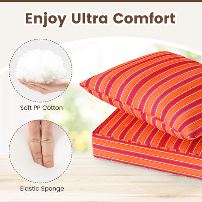 Deep Seat Chair Cushion Pads Set, With Rope Belts, Orange Outdoor Furniture Accessories at Gallery Canada