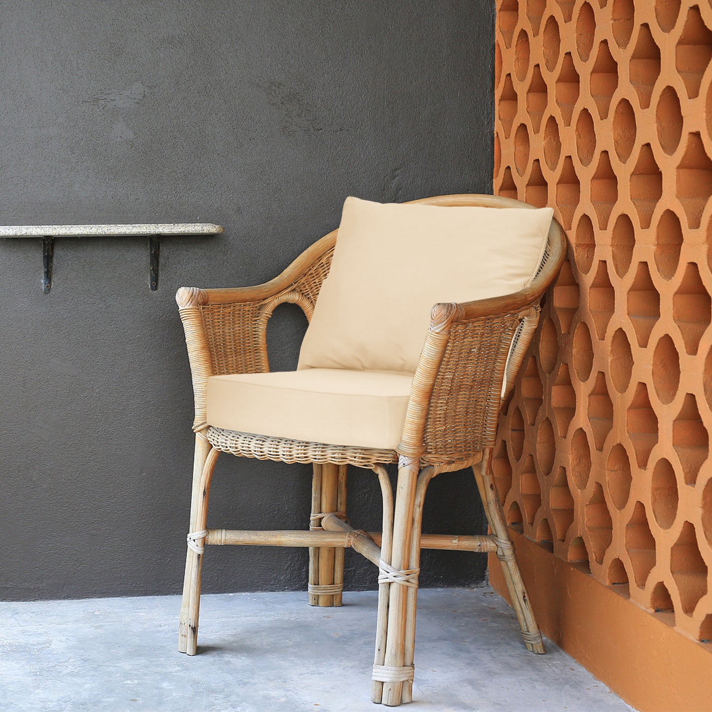 Deep Seat Chair Cushion Pads Set with Rope Belts for Indoor and Outdoor, Beige Outdoor Furniture Accessories at Gallery Canada