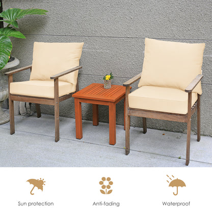 Deep Seat Chair Cushion Pads Set with Rope Belts for Indoor and Outdoor, Beige Outdoor Furniture Accessories at Gallery Canada