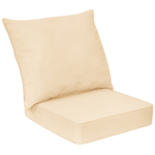 Deep Seat Chair Cushion Pads Set With Rope Belts, Beige Outdoor Furniture Accessories Beige at Gallery Canada