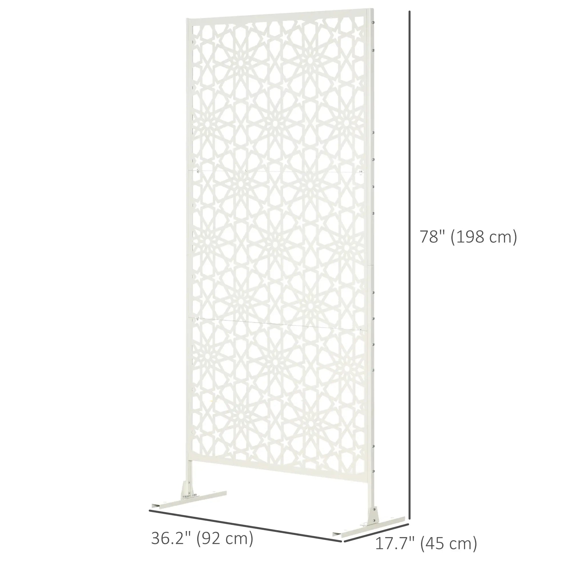 Metal Outdoor Privacy Screen, 36.2