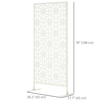 Metal Outdoor Privacy Screen, 36.2" x 17.7" x 78", White Side Awnings at Gallery Canada