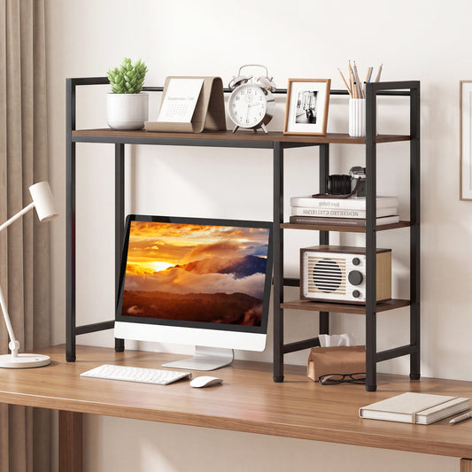Bookshelf 38.5" W Storage Rack, Rustic Brown Bookcases Rustic Brown at Gallery Canada
