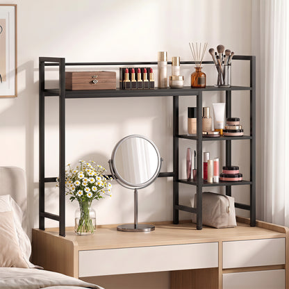 Bibliothèque de bureau 38,5" L, étagère de rangement, noir