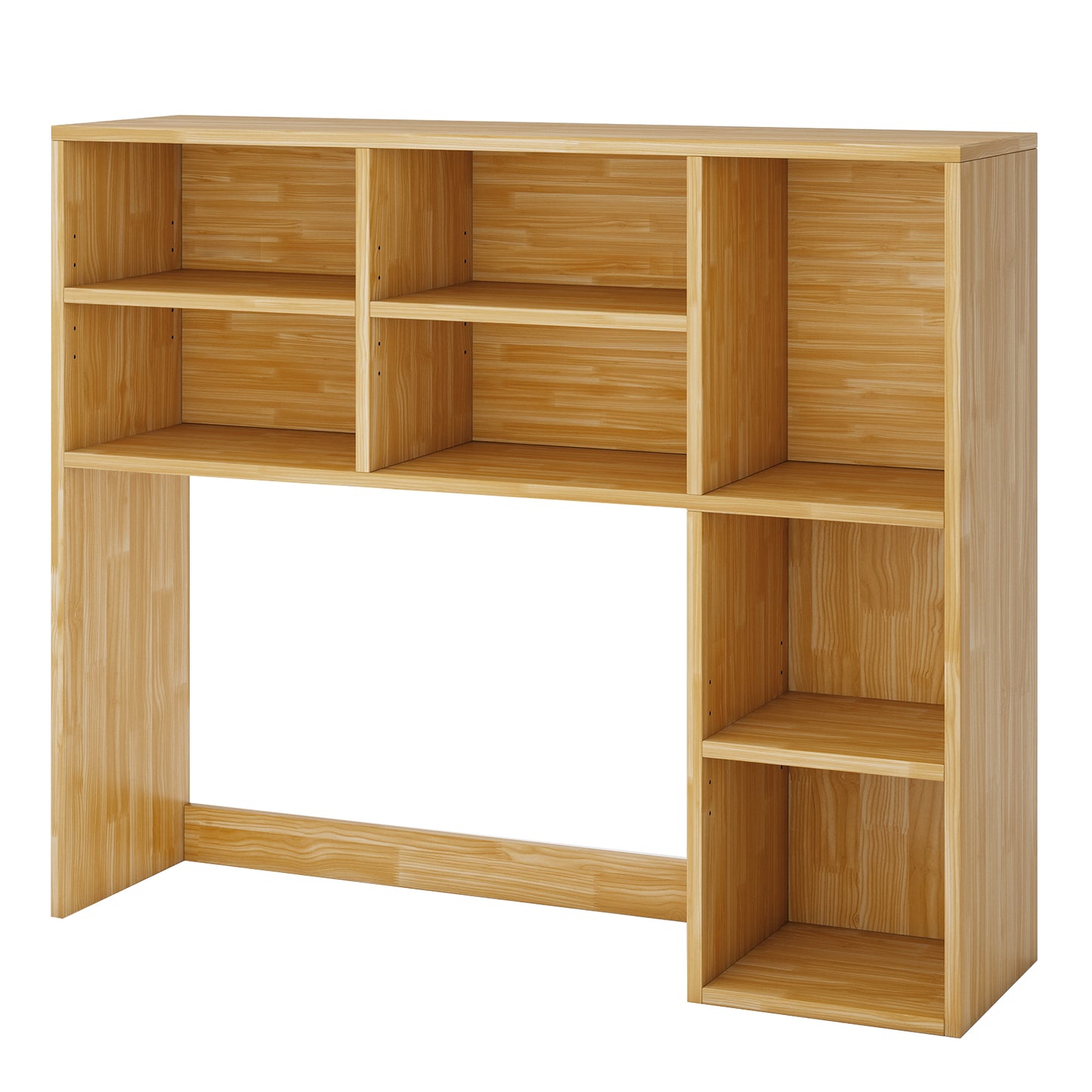 Desktop Bookshelf with 7 Open Cubbies and 3 Adjustable Shelves, Yellow Bookcases Yellow at Gallery Canada