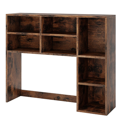 Desktop Bookshelf, 7 Open Cubbies, 3 Adjustable Shelves, Brown Bookcases Brown at Gallery Canada