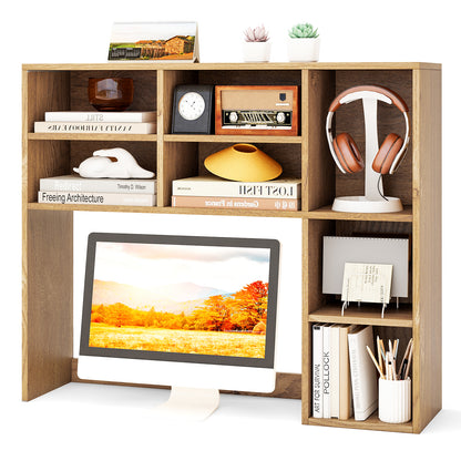 Desktop Bookshelf, 7 Open Cubbies, 3 Adjustable Shelves, Natural Bookcases at Gallery Canada
