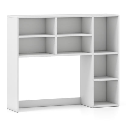 Desktop Bookshelf with 7 Open Cubbies and 3 Adjustable Shelves, White Bookcases White at Gallery Canada