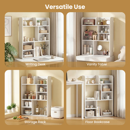 Desktop Display Rack, 8 Open Cubes, White Bookcases at Gallery Canada