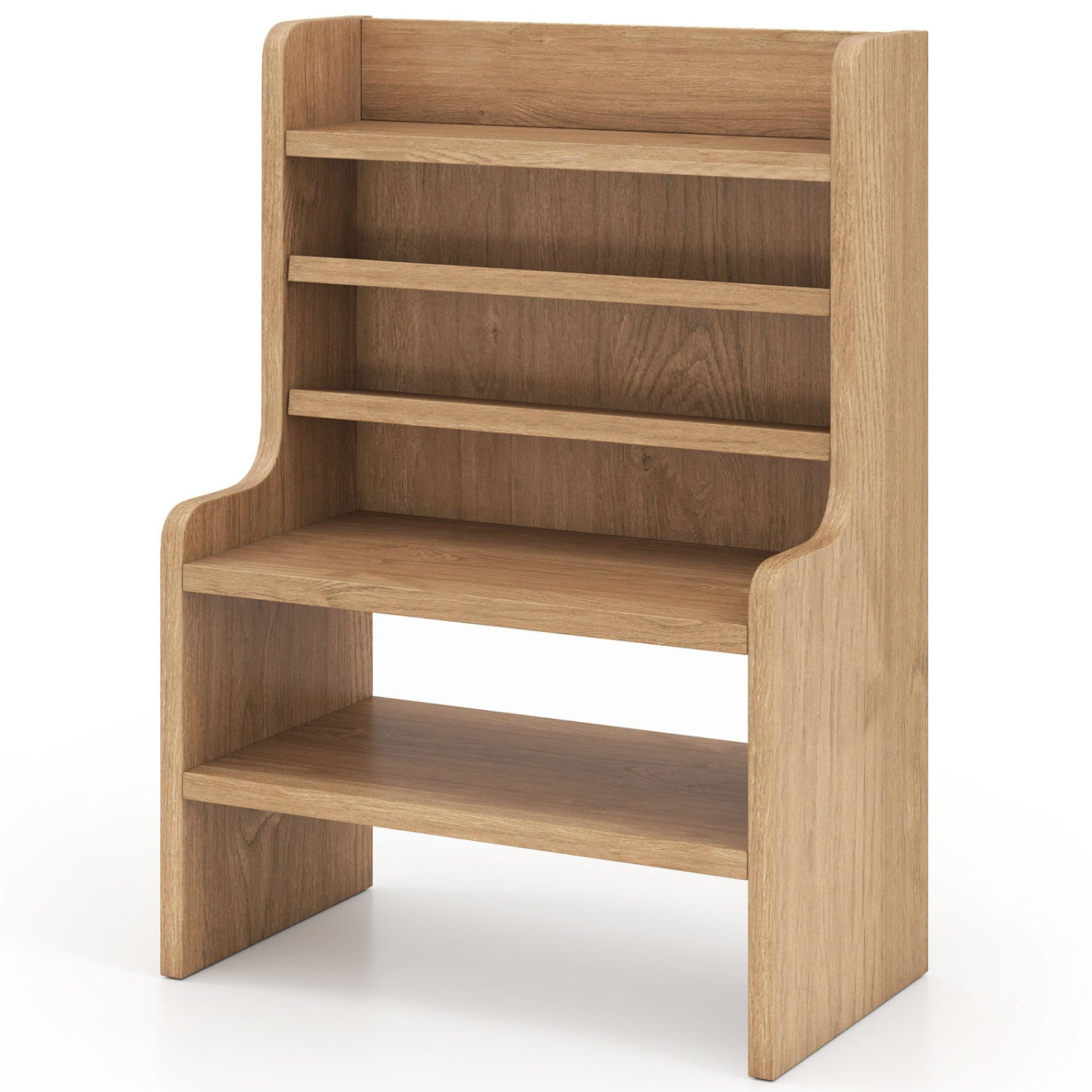 Desktop Organizer, 6-Tier Storage Rack, Removable Shelves, Natural Bookcases at Gallery Canada
