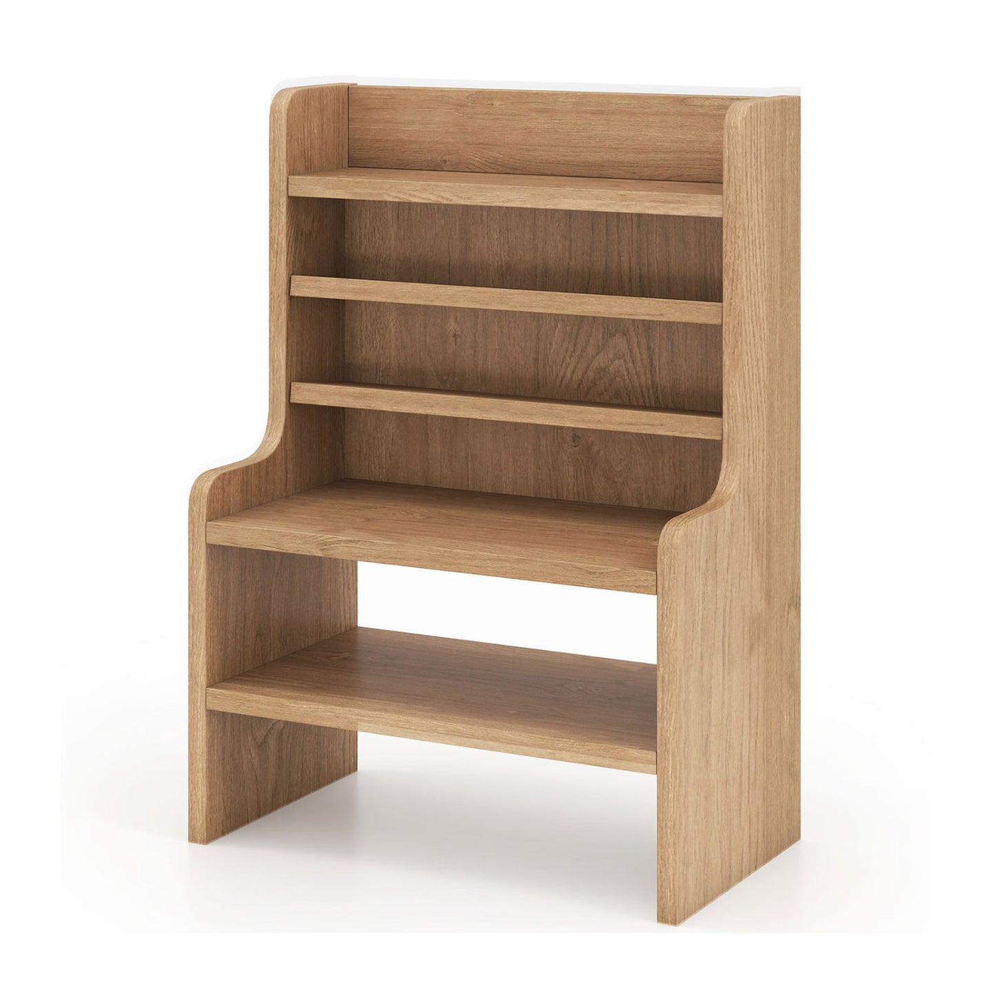 Desktop Organizer, 6-Tier Storage Rack, Removable Shelves, Natural Bookcases at Gallery Canada