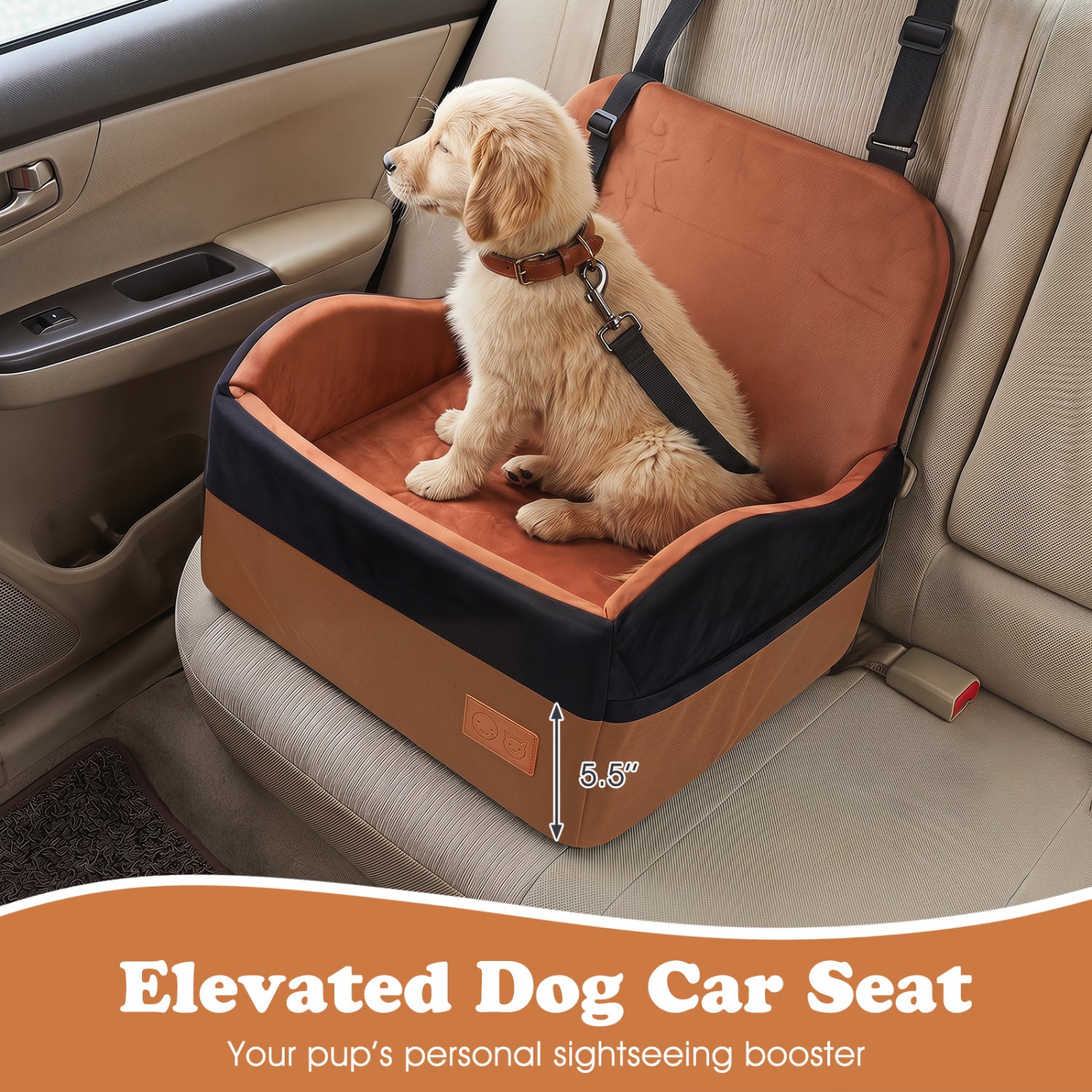 Detachable Dog Booster Car Seat, Red, Black Pets at Gallery Canada