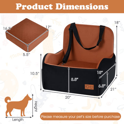 Detachable Dog Booster Car Seat, Red, Black Pets at Gallery Canada
