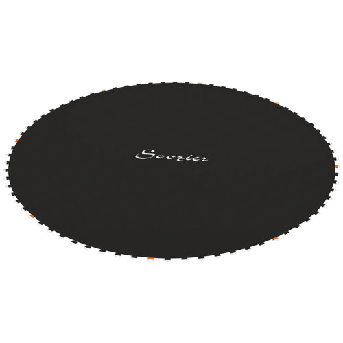 Trampoline Mat Replacement, 12ft, with Spring Pull Tool, 72 V-Hooks, Black