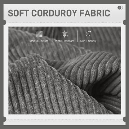 Modern 3 Seater Sofa, Corduroy Loveseat, Grey 3-Seater Sofas at Gallery Canada