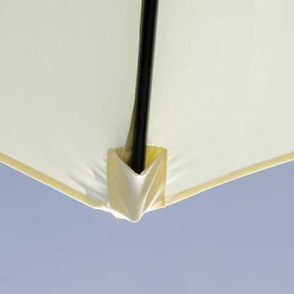 10' x 8' Round Market Umbrella, Crank Handle, Tilt, Beige Sun Umbrellas at Gallery Canada