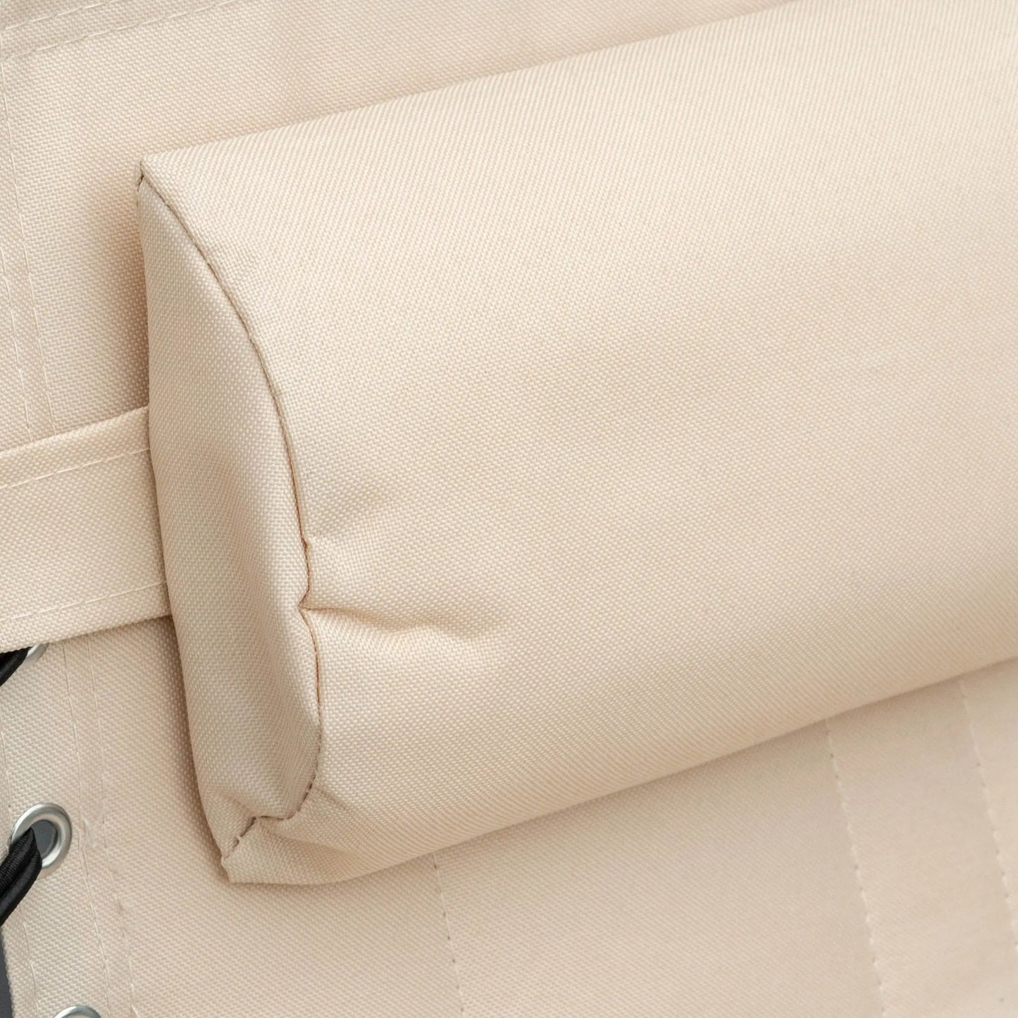 Outdoor Lounge Chair, Folding Chaise, Padded Tanning Chair, 5-Position Adjustable, Beige Lounger Chairs at Gallery Canada