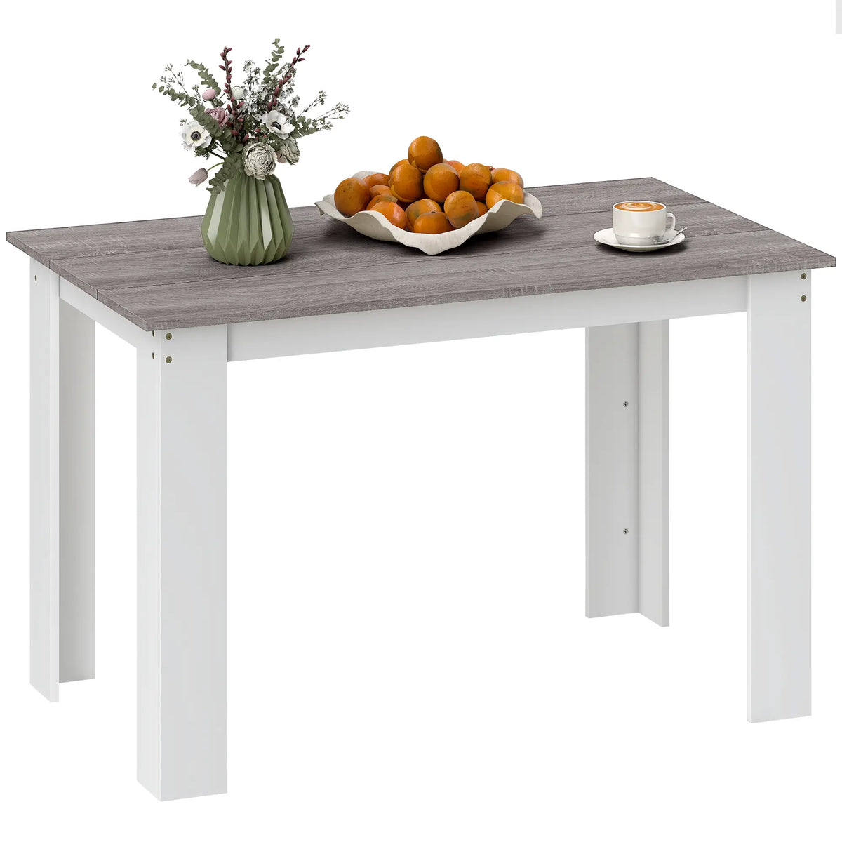 Kitchen Table for 4-6, Wood Effect Dining Table, Grey Dining Tables at Gallery Canada