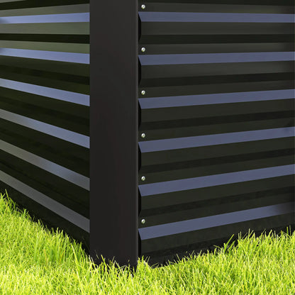 Set Of 2 Galvanized Metal Planters, 4' X 2' X 2' Raised Garden Bed, Dark Grey Galvanized Planter Boxes at Gallery Canada