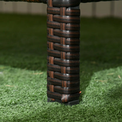 3-Seater Wicker Sofa, PE Rattan Outdoor Couch, Removable Cushions, Brown Patio Furniture Sets at Gallery Canada