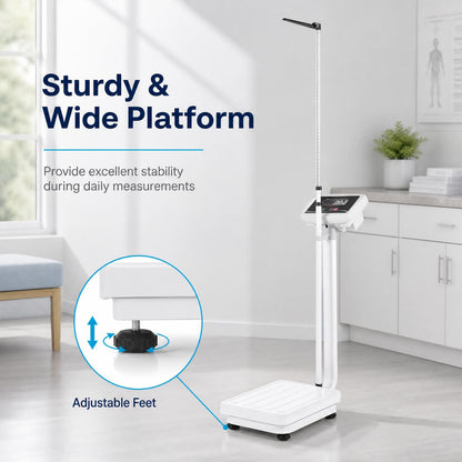 Digital Height & Weight Scale, 400 lbs, LED