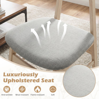 Fabric Upholstered Dining Chair Set, 2 Natural Armless Kitchen Chairs Dining Chairs at Gallery Canada