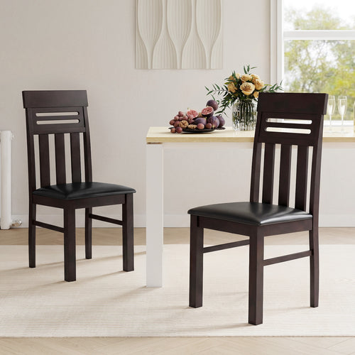 Dining Chairs High Back Dining Room Chairs Set of 2, Brown