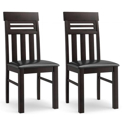 Dining Chairs High Back Dining Room Chairs Set of 2, Brown Dining Chairs Brown at Gallery Canada
