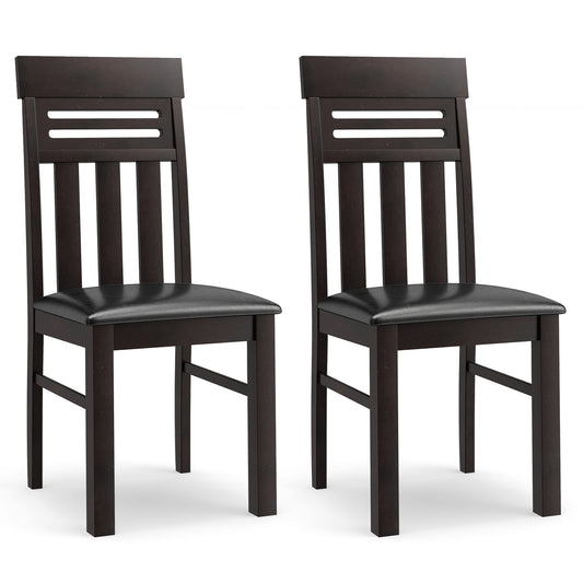 Dining Chairs High Back Dining Room Chairs Set of 2, Brown Dining Chairs Brown at Gallery Canada